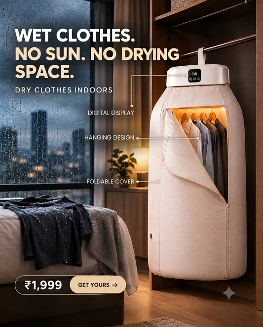 Foldable Electric Clothes Dryer.