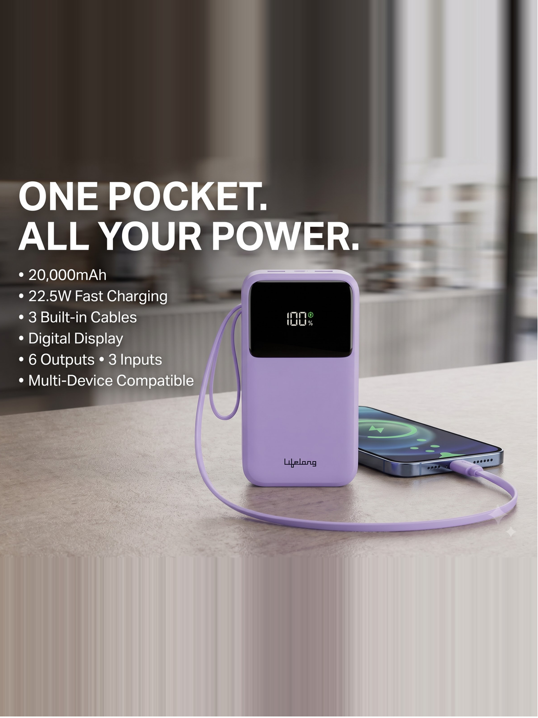 Pocket energy backup display